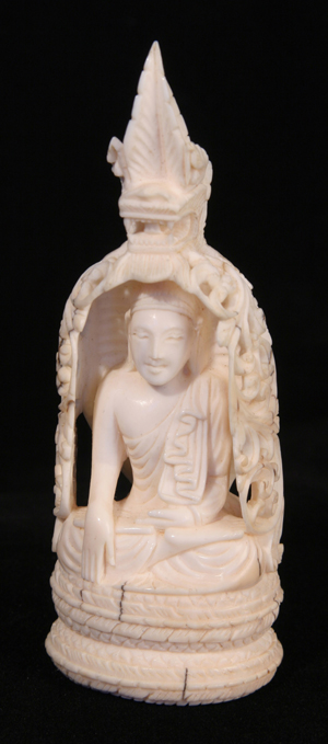 Ivory Naga Buddha Carving